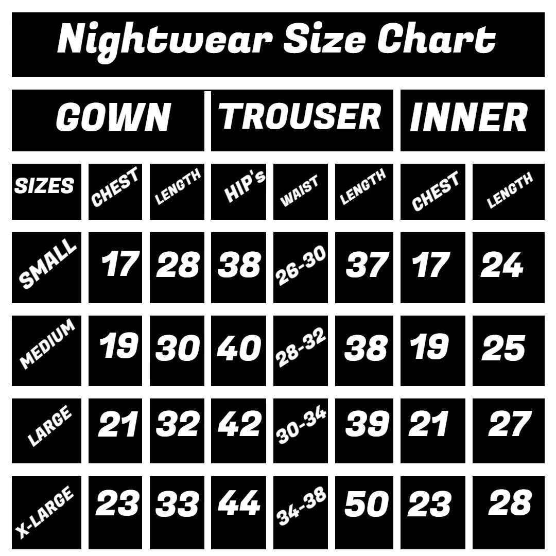 Royal Blue 3 Piece Night suit For Her (RX-376)