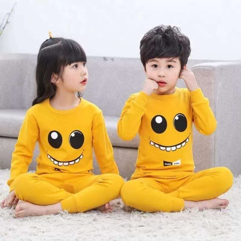 Yellow Eyes with Teeth print Night Suit for kids (01 Pcs) (RX-132)