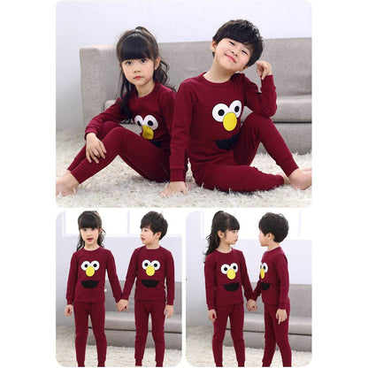 Baby or Baba Maroon Elmo Print Night Suit for Kids (1 Pcs) (RX-115)