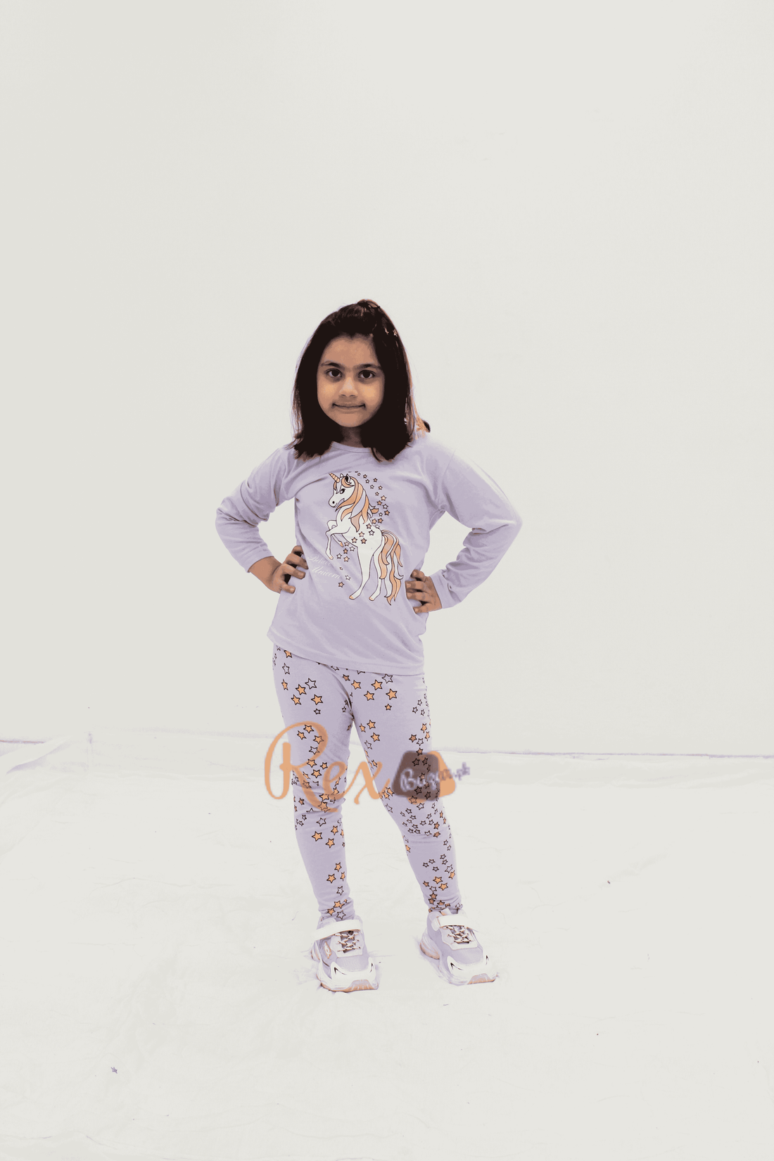 Purple Unicorn Printed Kids Night Suit (RX-246)