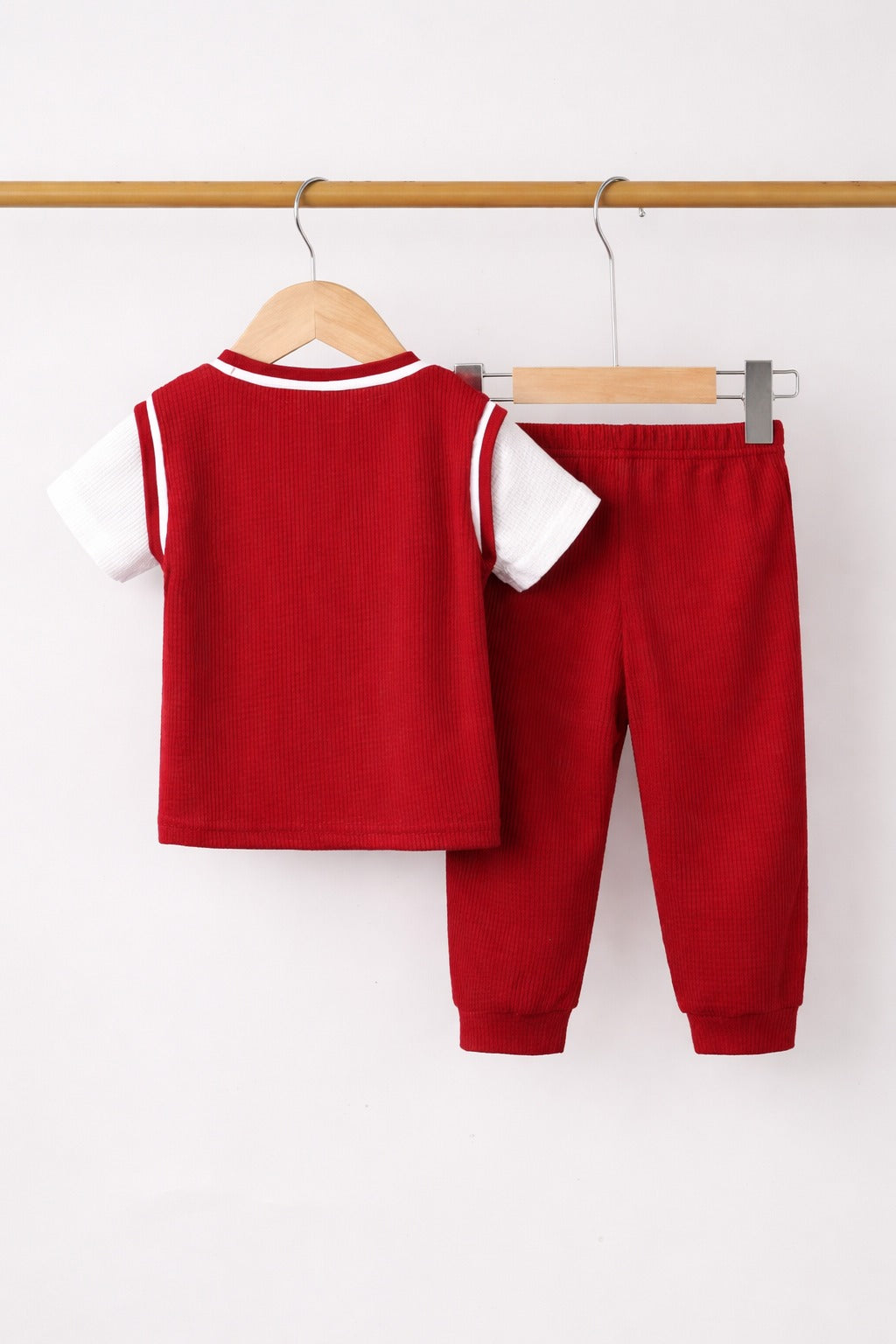 Red half sleeves Mama's Boy kids night suit (RX-400)