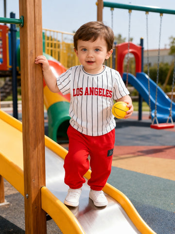 White Los Angeles Printed Kid Suit (RX-465)