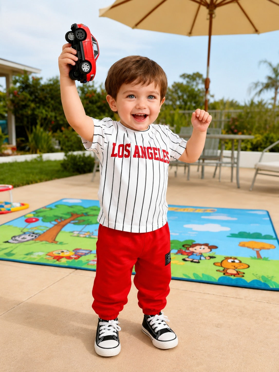 White Los Angeles Printed Kid Suit (RX-465)