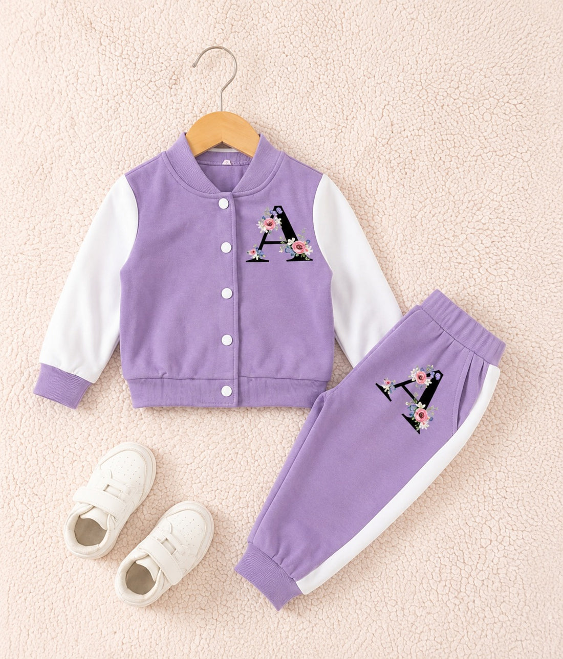 Purple And White Varsity Track Suit (RX-554)