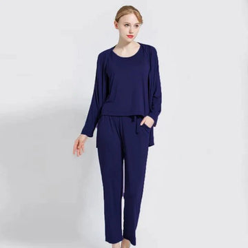 Navy Blue 3 Piece Night suit For Her (RX-375)