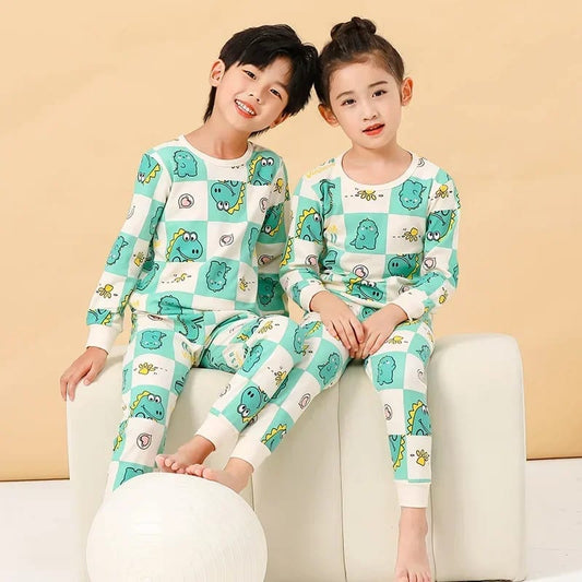 Baby Or Baba Off White Crocodile Printed Full Sleeves T-shirt With Printed Pajama Night Suit for Kids (1 Pcs) (RX-174)