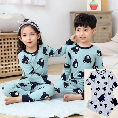 Blue Bears print Night Suit for kids (01 Pcs) (RX-129)